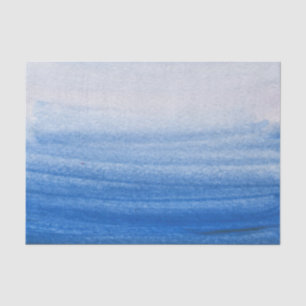 Blau-weißes Wasserfarben-Seidenpapier Seidenpapier