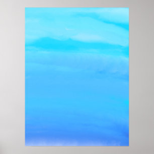 Blau wie der Himmel Abstrakte Kunst Poster