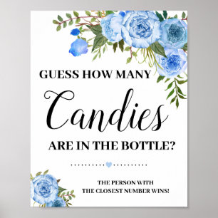 Blau Wie viele Candies Game-Zeichen gibt es für Ba Poster