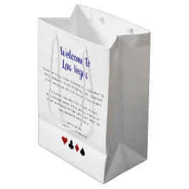 Blau Willkommen im Las Vegas Wedding Hotel Mittlere Geschenktüte