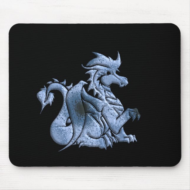 Blau Winged Drache-Mausunterlage Mousepad (Vorne)