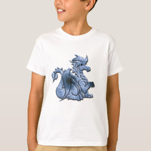Blau Winged Drache scherzt Shirt