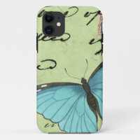 Blau-Winged Schmetterling auf aquamariner