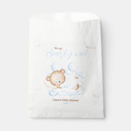 Blau wir frühzeitig abwarten Baby Dusche Geschenktütchen