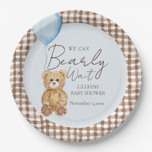 Blau wir frühzeitig abwarten Baby Dusche Pappteller