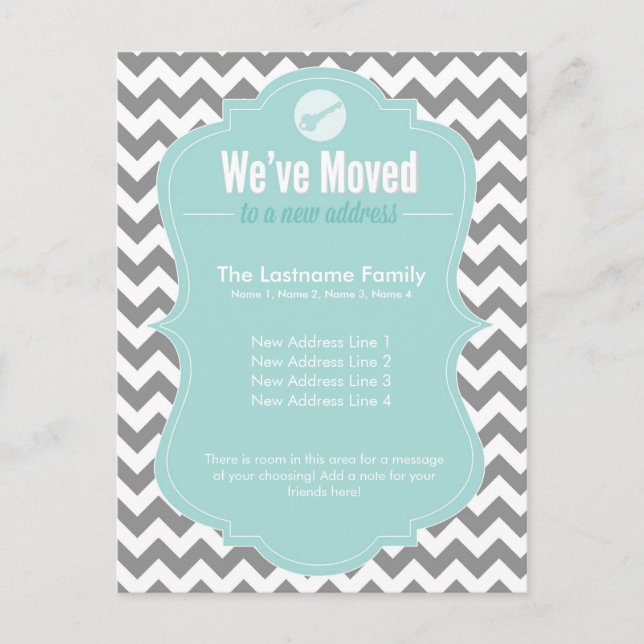 Blau Wir haben die Änderung der Postkarten übertra (Vorderseite)