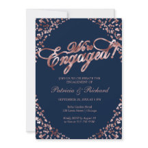 Blau Wir sind eine Verlobte Einladung zu einer Bew