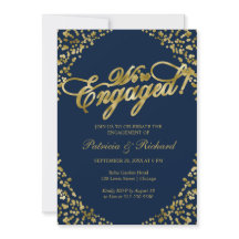 Blau Wir sind eine Verlobte Einladung zu einer Bew