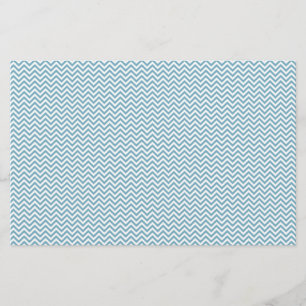 Blau Zickzack mit Monogramm