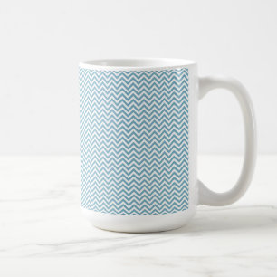 Blau Zickzack mit Monogramm Kaffeetasse