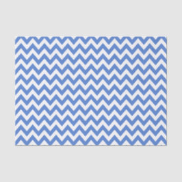 Blau ZigZag / Zickzack Muster Seidenpapier