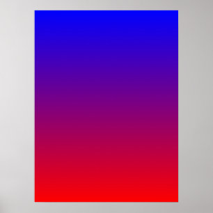 Blau zu Rot Verlauf Poster