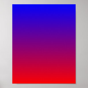 Blau zu Rot Verlauf Poster
