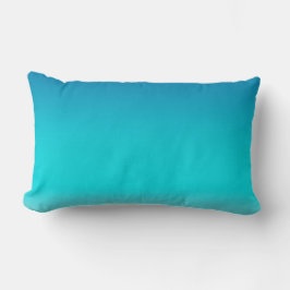 Blau zu Türkis Farbverlauf Kissen Minimalistischer