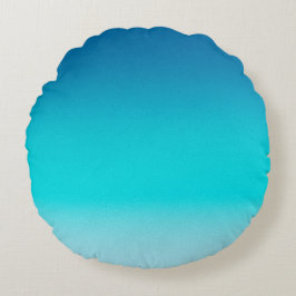 Blau zu Türkis Farbverlauf Kissenbezug Minimalisti Rundes Kissen