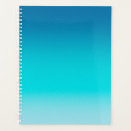 Blau zu Türkis Farbverlauf Spiralblock Minimalisti Planer