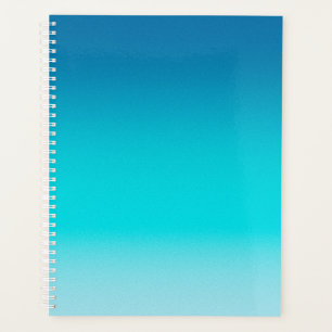 Blau zu Türkis Farbverlauf Spiralblock Minimalisti Planer