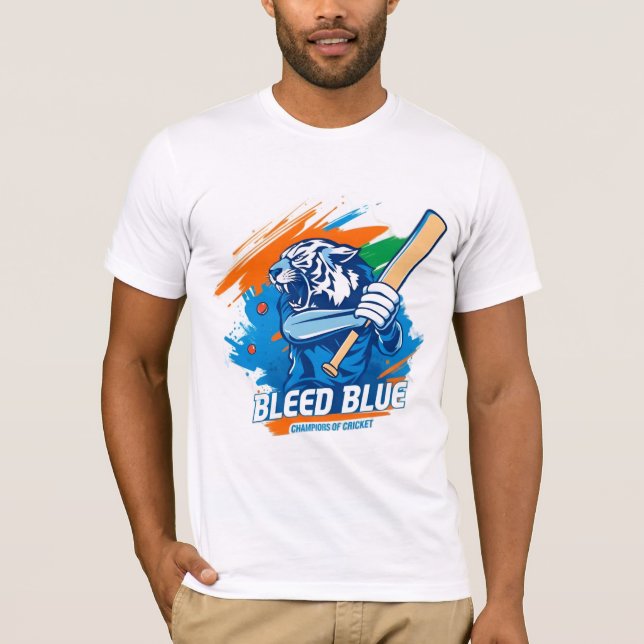 Blau zum Shirt für Männer (Vorderseite)
