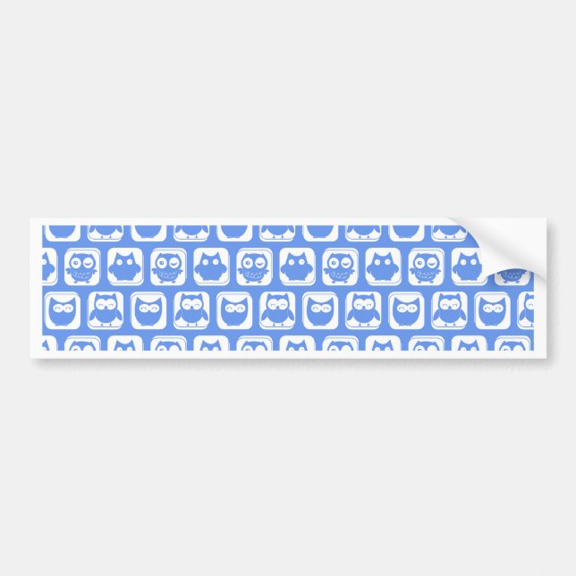 Blauäulenmuster Autoaufkleber (Vorne)