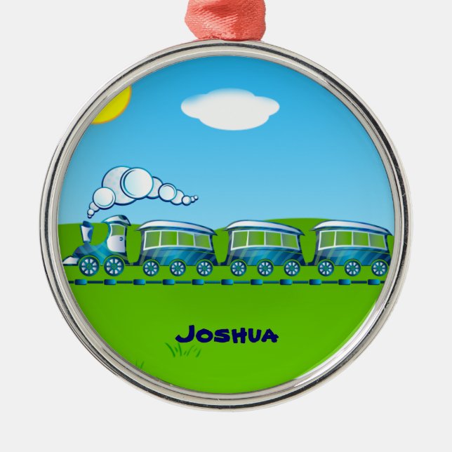 Blaubahnvorlage Silbernes Ornament (Vorne)