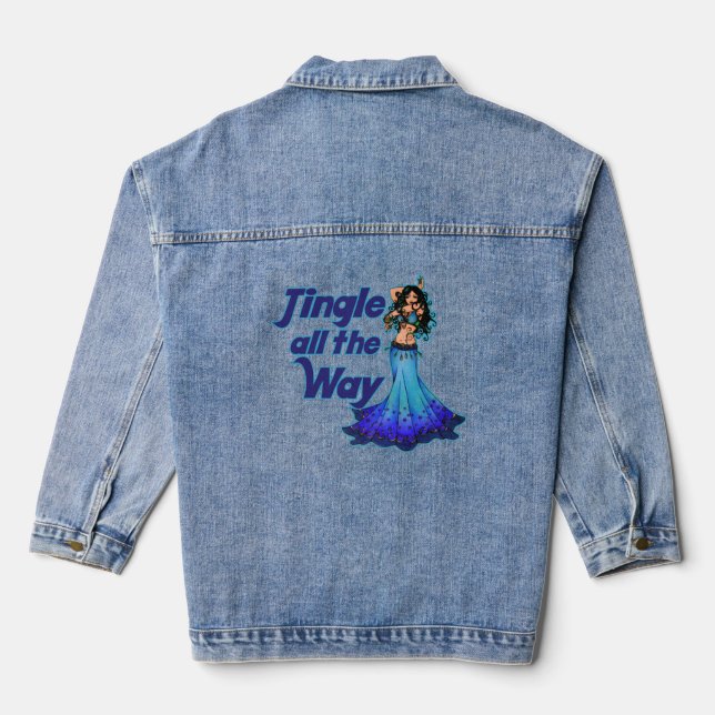 Blaubauchtänzerin Jeansjacke (Rückseite)