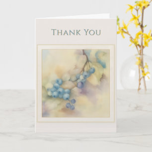 Blaubeer-Aquarell-Grußkarte — Pastell Botan Karte