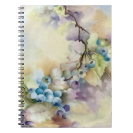 Blaubeer-Aquarell-Notizbuch Notizblock
