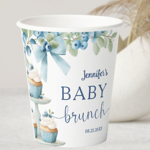 Blaubeer-Baby-Brunch- Boy-Baby-Party Pappbecher