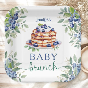 Blaubeer-Baby-Brunch-Junge-Baby-Party Pappteller