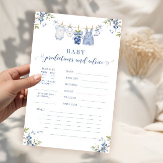 Blaubeer-Baby-Jungen-Party-Vorhersagen und -Ratsch