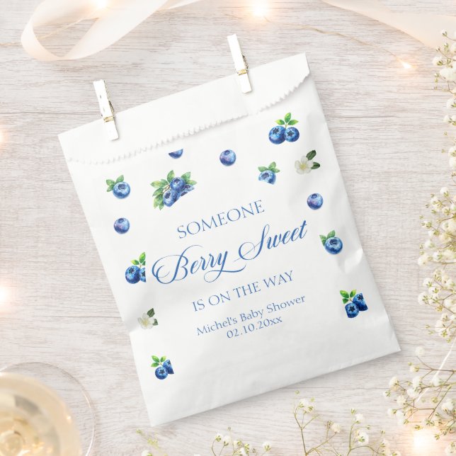 Blaubeer-Baby-Party  Geschenktütchen (Ausgeschnitten)