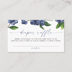Blaubeer-Baby-Shower-Windel-Raffle-Ticket Platzkarte