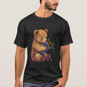 Blaubeer Bär Wildlife Beeren Frucht Kunst Süß B T-Shirt
