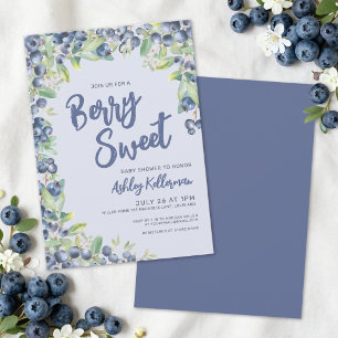 Blaubeer-Beeren-süße Babyparty Einladung