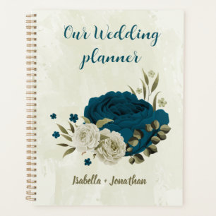 blaubeer beige Blumenhochzeit Planer