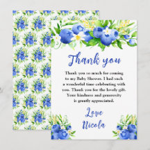 Blaubeer-Blumen-Baby-Party