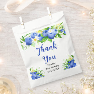 Blaubeer-Blumen-Geburtstags-Dankeschön Geschenktütchen
