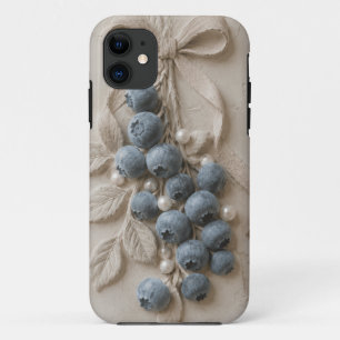 Blaubeer-Botanik-Relief-Wandkunst Case-Mate iPhone Hülle