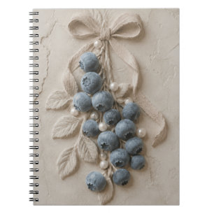 Blaubeer-Botanik-Relief-Wandkunst Notizblock