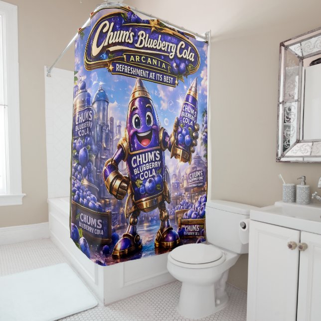 Blaubeer-Cola-Badezimmer/Chums, Blaubeer-Zubehör Duschvorhang (Beispiel)