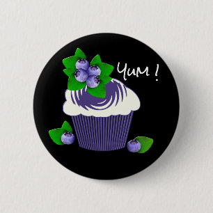 Blaubeer-Cupcake Lecker! Button