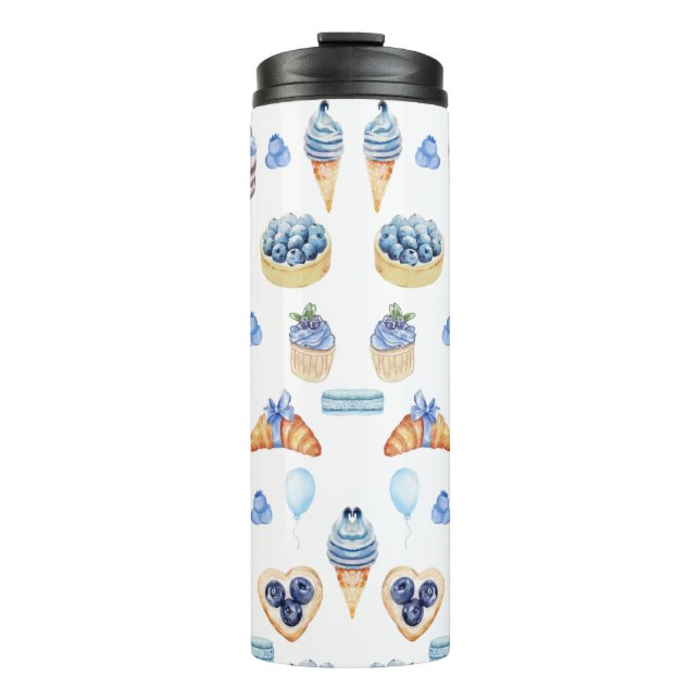 Blaubeer-Dessertliebhaber  Thermosbecher (Vorderseite)