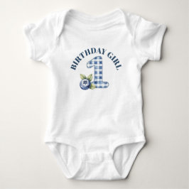 Blaubeer-Erstgeburtstag Baby Strampler