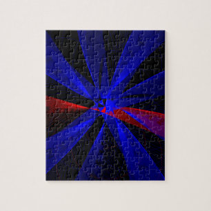 Blaubeer-Farb-Abstraktes-Geometrisches-Puzzle Puzzle