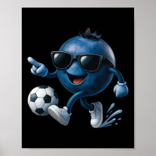 Blaubeer Fußball Poster