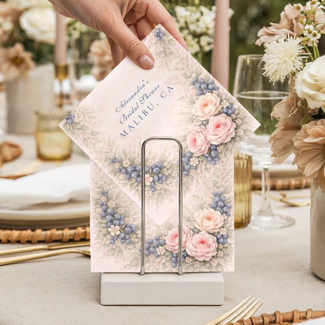 Blaubeer-Garten-Romantik-Brautparty Serviette (Von Creator hochgeladen)