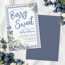 Blaubeer-Gingham-Beeren-Süße-Baby-Party