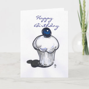 Blaubeer-Muffin Alles Gute zum Geburtstag Karte