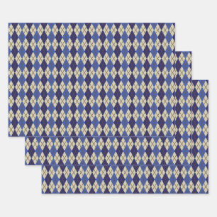 Blaubeer-Scone-Argyle-Geschenkpapier-Set Geschenkpapier Set