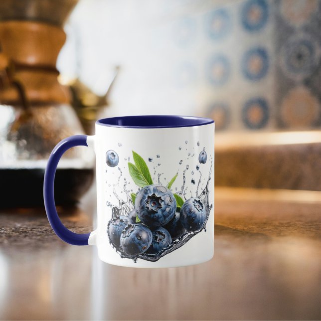 Blaubeer-Splash-Becher Tasse (Von Creator hochgeladen)